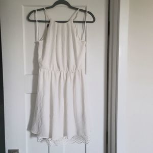White Petite spaghetti strap dress